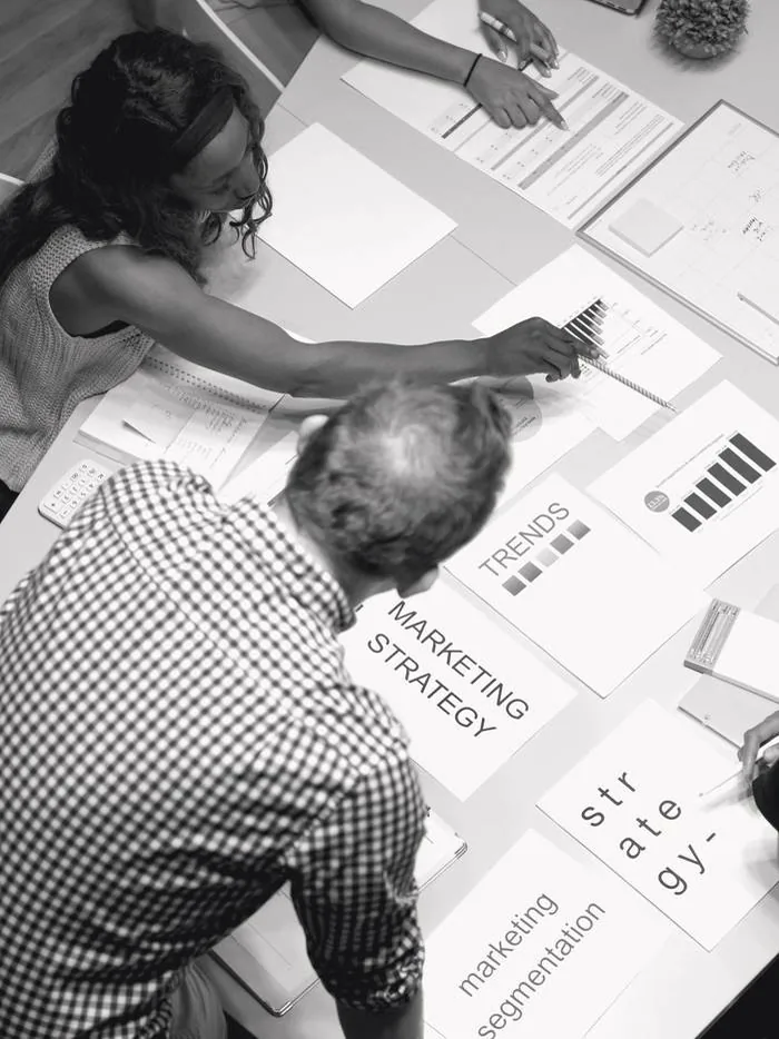 Marketing strategy planning session in progress