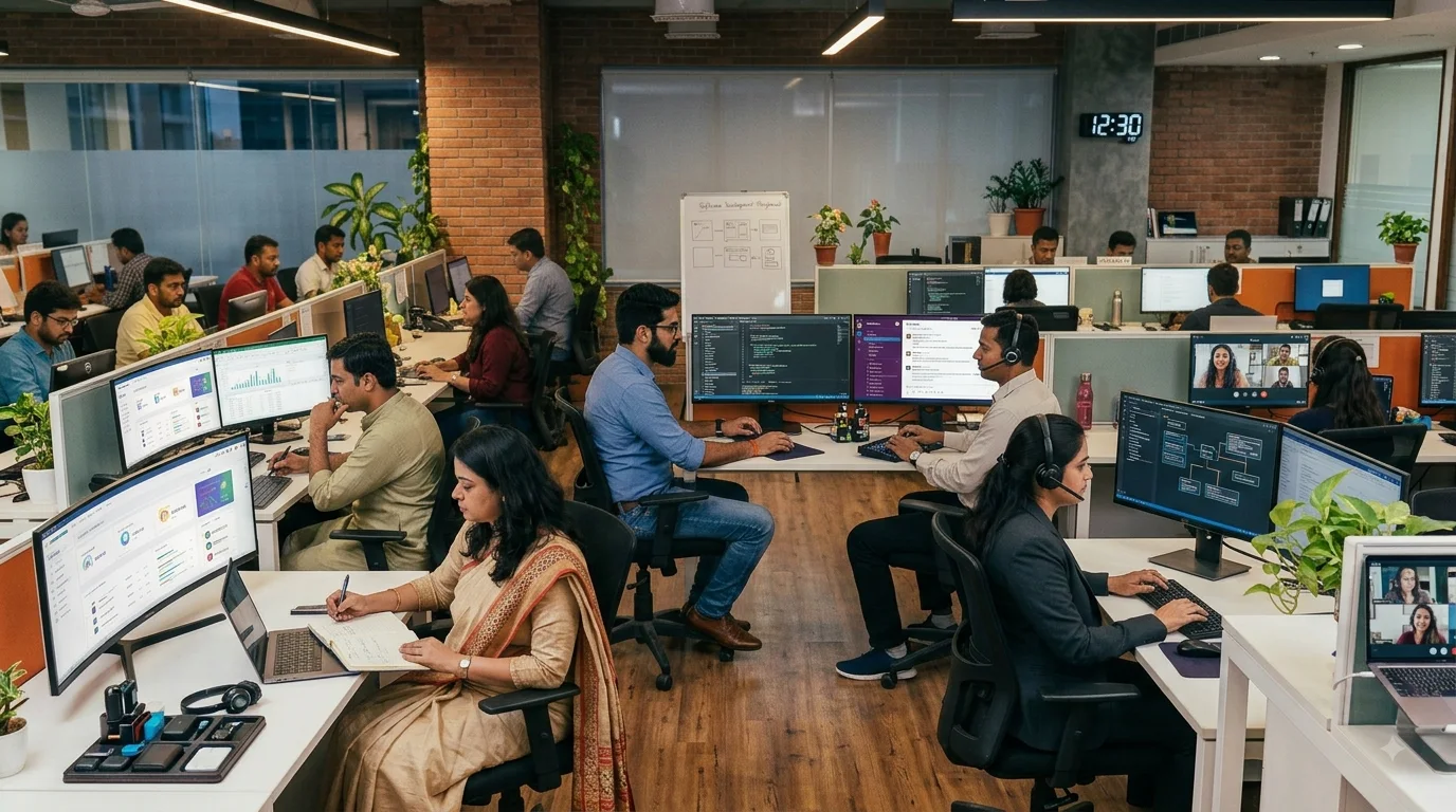 The DigitalOk team at work in the office