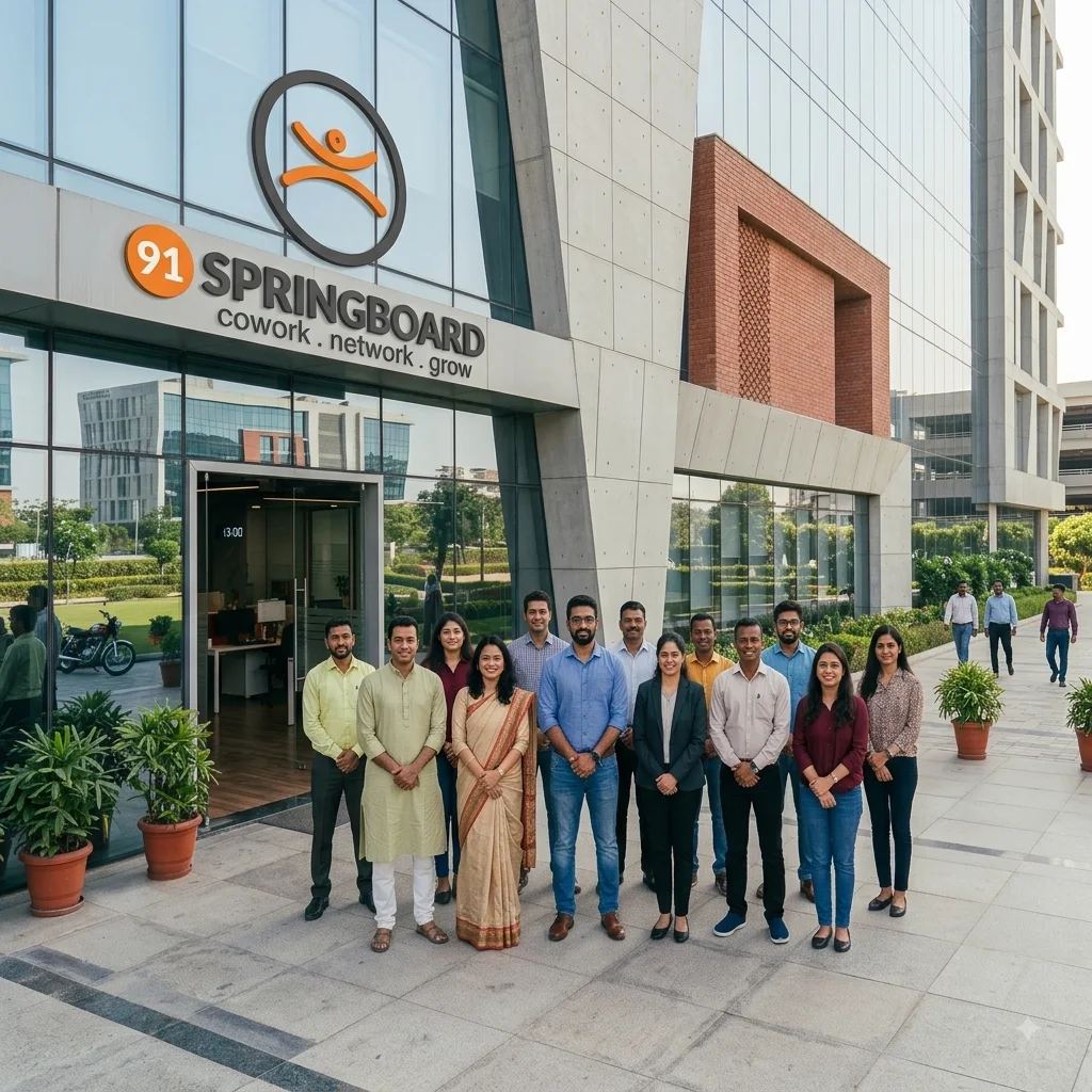 The DigitalOk team outside the Gurugram coworking office